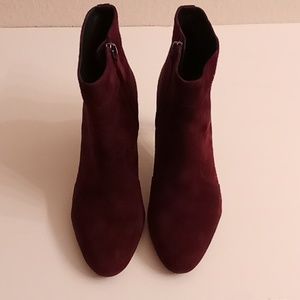 Minelli Kitty Heels Office Festival Sz 39 USA 8 1/2 to 9 Wine Color BoxGYC